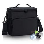 Gloppie Lunch Bag for Men - 10L, Thermal Lunch Box Bag Insulated Lunch Bag Boîte à Lunch Homme Sac à Lunch Leakproof Adult Lunch Pail Portable Lunch Cooler Bags Reusable LunchBag, Black