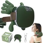 HIHOBDAY Neck and Shoulder Massager,Portable Shiatsu Back Massage Hand-Shaped Deep Tissue 4D Kneading Massager with Heat for Pain Relief and Muscle Relax,Gifts for Women Men,(Green)