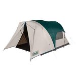 Coleman Cabin Camping Tent with Weatherproof Screen Room | 4 Person Cabin Tent with Enclosed Screened Porch, Evergreen