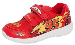 Disney Cars Boys Trainers Kids Lightning McQueen Sports Shoes Easy Fasten Sneakers Skate Pumps Red 8 UK Child