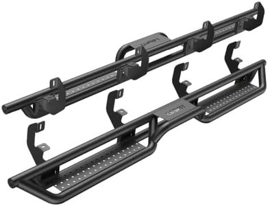 LASFIT Running Boards 𝐎𝐄𝐌 𝟏:𝟏 for Chevrolet Silverado 1500/2500HD/3500HD or GMC Sierra 1500/2500HD/3500HD 2019-2026 Crew Cab, Two Stairs 6" Truck Side Steps with 3-Layer Coating, 600-lb Support