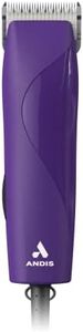 Andis 24820 EasyClip Professional-Animal 7-Piece Detachable Ceramic Blade Clipper Kit, Frustration Free Packaging, Corded Electric, Purple