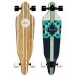 SOLA Bamboo Premium Graphic Design Complete Longboard Skateboard - 36 to 38 inch (Aztec)