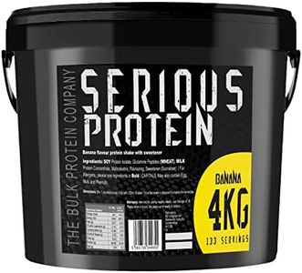SERIOUS PROTEIN – Protein Powder – 4kg – Low Carb – Supports Lean Muscle Growth – Recovery Supplement - The Bulk Protein Company - 133 Servings (Banana)