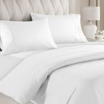 CGK Unlimited King Size Bedding Set White - Kingsize Duvet Cover Bedding Set 3 PCS With Pillowcases - Ultra Soft Anti Allergic Non Iron Luxury Microfiber