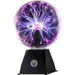 Kicko Purple Plasma Ball - 6 Inch - Nebula, Thunder Lightning, Plug-in - for Parties, Decorations, Prop, Kids, Bedroom, Home