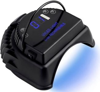 MINI LOP 64W Rechargeable Pro LED Gel Nail UV Light UV LED Nail Lamp Cordless Led Light for Nails(Black)