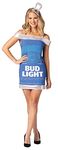 Rasta Imposta Bud Light Beer Can Dress Costume for Women 21+, Women's Size L-XL Blue