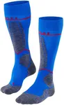 FALKE Men's SK4 Advanced Energizing Light Compression Ski Socks, Knee High, Breathable Quick Dry, Merino Wool, Blue (Olympic 6940), 9-10, 1 Pair