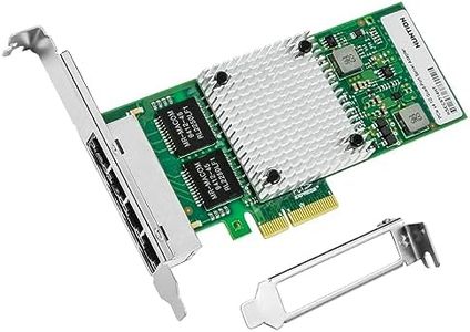 Gigabit Ethernet Network Adapter with Intel I350 Chip Ethernet PCI Express NIC Network Card Quad Copper RJ45 Ports PCI Express 2.1 X4 Compare to Intel I350-T4