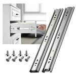 SHUHANG Stainless Steel Full Extension Drawer Runners Slides 300mm 3 Folds Ball Bearing Side Mount Heavy Duty Drawer Rails Load Capacity 45 kg, 1 Pair (2-Pack)