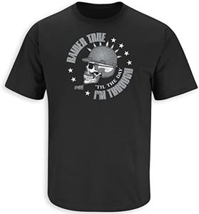 Raider Football Fans. Raider True 'Til The Day I'm Through. Black T-Shirt (S-5X) (X-Large)