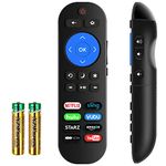 Universal TV Remote Compatible with Roku TV, for TCL Hisense Onn Sanyo Philips Sharp JVC Hitachi Element Roku TV Remote, TV Remote with Netflix Sling Hulu Vudu Starz Amazon HBONOW YouTube Buttons