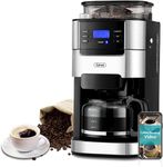 10-Cup Programmable Grind & Brew Coffee Maker with Built-In Burr Grinder, Large 1.5L Water Tank, Keep Warm Plate