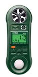 Extech 45170 4-in-1 Environmental Meter: Digital Anemometer, Hygrometer, Light Meter, and Thermometer - Pocket Sized Air Velocity, Humidity, and Lux Tester for HVAC, Greenhouses, and Home Inspection