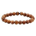MILAKOO Jewelry Mens Womens Wood Beaded Stretch Bracelet - 8mm