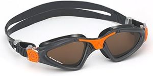 Aqua Sphere Unisex Adult Kayenne Swimming Goggles, Polarized Lens/Grey Orange, One Size