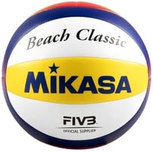 MIKASA Volleyball Ball Beach Classic BV552C-WYBR Ball, Adults Unisex, Multicoloured (Multicoloured), 5