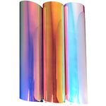 OPAL HOLOGRAPHIC Vinyl Sheets 12" x 12" | Craft Vinyl Adhesive Bundle | Cricut Expression Explore, Silhouette Cameo, Signs, Decals by StyleTech (opal vinyl) (Blue, pink, and white, 6-pack)