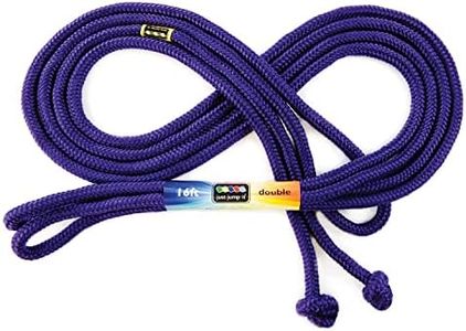 Just Jump It 16' Foot Single Jump Rope for Kids Women and Men - Active Outdoor Youth Fitness Excersing Equipment - Double Dutch Length Gym Accessories - Purple