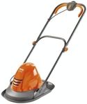 Flymo Turbo Lite 250 Electric Hover Lawn Mower – 1400 W, 25 cm Cutting Width, Ambidextrous Handles, Folds Flat, Orange