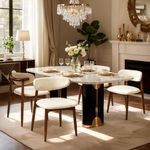 CHUN YI Dining Chairs Set of 4, Uph
