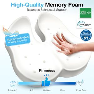 POOTACK Memory Foam Seat Cushion – Ergonomic Comfort Support