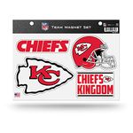 Rico Industries NFL Kansas City Chiefs Alternate Team Magnet Set 8.5" x 11" - Home Décor - Regrigerator, Office, Kitchen