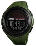 FANMIS Men's Solar Powered Casual Quartz Wrist Watch Analog Digital Multifunctional Black Sports Watch, X Army green, men standard, Sport watch