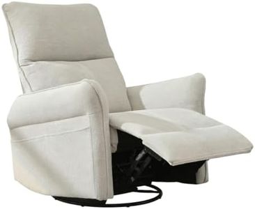 Sornyix Power Recliner Glider Chair 26 Inch Extra Wide Swivel Rocker with Adjustable Headrest and USB Type-C Ports, Chenille SNO