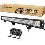 AUXTINGS 101.6 cm 40 inch 540W led Light bar Triple Row spot Flood Beam Combined Lights Off-Road Lights Waterproof Work Lighthouse with Wiring for Truck Jeep SUV ATV utv Boat Lights, 12v 24v