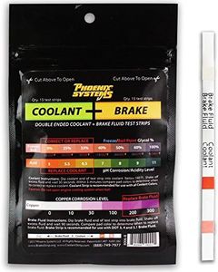 Phoenix Systems 8006-B Double-Ended Brake Fluid + Coolant Test Strips (15 foil wrapped test strips), 1 Pack