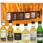 Select Drams - A Taste of the Malts - Single Malt Whiskies - Whisky Gift Set Miniatures - Whiskey Gift Sets for Men and Women - 6x5cl Whisky Miniature Alcohol Bottles