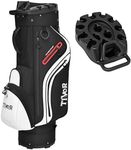 TIVOR 2026 T-Lock Golf Cart Bag-14-Way Full-Length Dividers,9 Pockets, Easy-Access Handle & Ergonomic Straps | Perfect for Cart & Walking, Includes Rain Cover-Black＆White