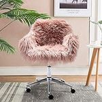 DKLGG Faux Fur Desk Chair, Cute Flu