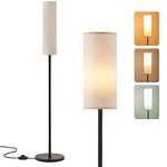 FOME Floor Lamp for Living Room Bedroom,Modern LED Floor Lamp with Lampshade,3 Color Light Bulb,Standing Floor Lamp with Foot Switch for Bedroom, Living Room,Office,Kids Room,Reading