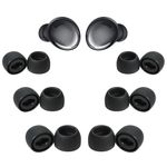 6 Pairs Replacement Earbud Tips for Galaxy Buds Pro, Black Silicone Non-Slip Ear Tips with Excellent Noise Isolation and Comfort - Mixed Size Silicone Earbuds Rubber Tips for Samsung, 3 Size(S/M/L)