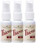 Young Living Thieves Spray, 1oz (3 Pack) | Natural Home Care | Cleans and Freshens Home, Office | Portable & Travel Size | Premium Essential Oil Blend | Water-Infused & Denatured Alcohol