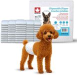 UPDATED 2026 Elimedical Redleaf Disposable Dog Diapers Male | Extra Small (50 Count) | Male Dog Diapers for Incontinence, Marking, Potty Training | Wetness Indicator, Breathable, Secure Fit Belly Band