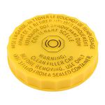 Brake Master Cylinder Reservoir Cap, 2.59x2.59x0.43in Brake Fluid Cap Replacement, Yellow Brake Fluid Cap Compatible with 2015 Chrysler 200 Pacifica Accessories