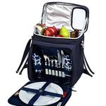 Picnic at Ascot Picnic Cooler for Two -Trellis Blue