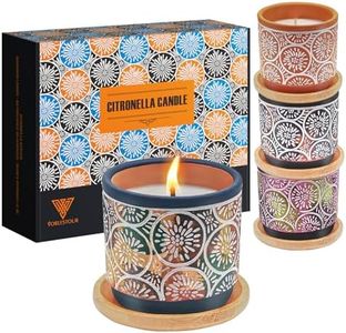 Citronella Candles Outdoor Indoor, Strong Scented Candles for Home, Burning up to 100H, 4 Pieces Cute Candles Set for Patio, Garden, Backyard, Balcony, Camping, Birthday Gifts for Women(4x3.52OZ)