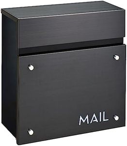 Wall-Mounted Modern Locking Mailbox from Bailey Boxes: Enhance Your Home with The Dalton - 14.25" H x 14" W x 5.75" D. Elevate Your Space with This Stylish Addition.