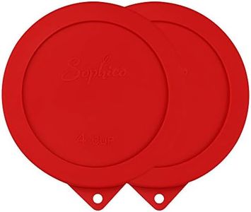 Sophico 4 Cup Round Silicone Storage Cover Lids Replacement for Anchor Hocking and Pyrex 7201-PC Glass Bowls (Container not Included) (Red-2 Pack)