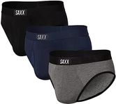 SAXX Underwear Co. Men's Ultra Super Soft Brief Fly 3Pk, Classic Ultra 18, Medium