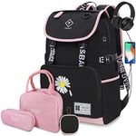 Backpack for Girls, Teenage Girls School Bags for Elementary Middle High School College Student Primary Kids Casual Laptop Daypack Bookbag Set 7 8 9 10 11 12 13 14 15 16 17 18 Year Old Grade Children