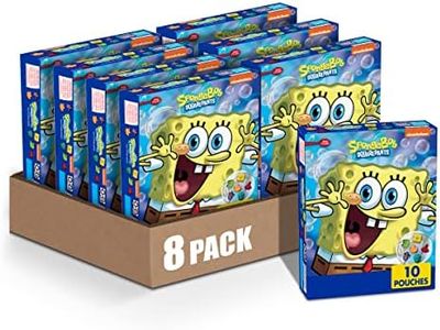Betty Crocker Fruit Snacks Sponge Bob Square Pants Snacks Pouches, 10 Count, 8 Ounce (Pack of 8)