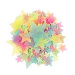 249 Pieces Colorful Glow in The Dark Luminous Stars Fluorescent Noctilucent Plastic Wall Decorations Stickers Mural Decal for Bedroom Kids Girl Baby Room Art Home Ceiling Decor