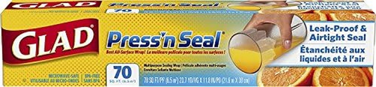 GLAD Press'n Seal Multi Purpose Sealing Wrap 70-Foot Roll (21.6 x 30cm) by Glad