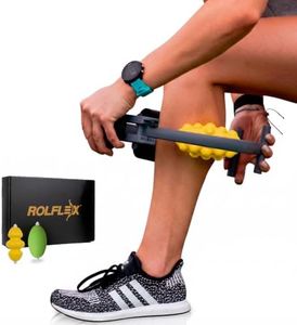 Rolflex The Massage Combo – 3-in-1 Roller for Muscles Deep Tissue with Firm Knobble, Contoured Muscle & Medium Oval Foam – Portable & Easy to Use Arm Massager & Leg Roller